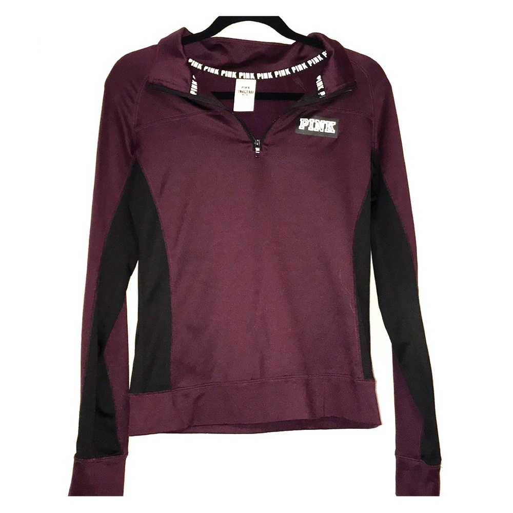 Pink half zip sweater